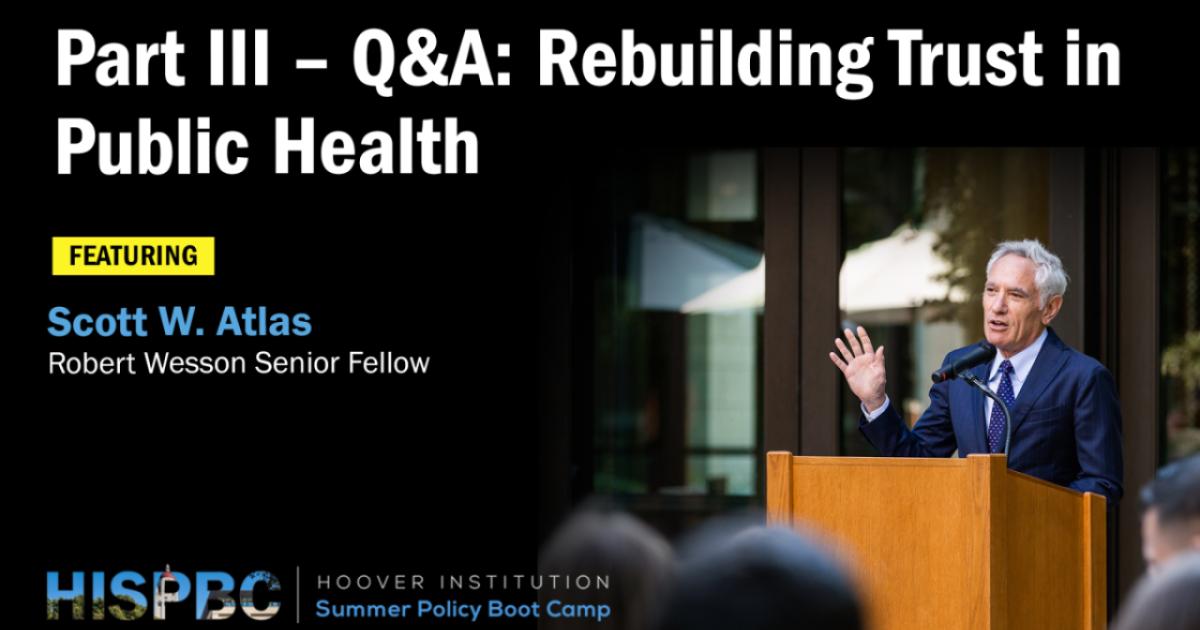 Rebuilding Trust in Public Health