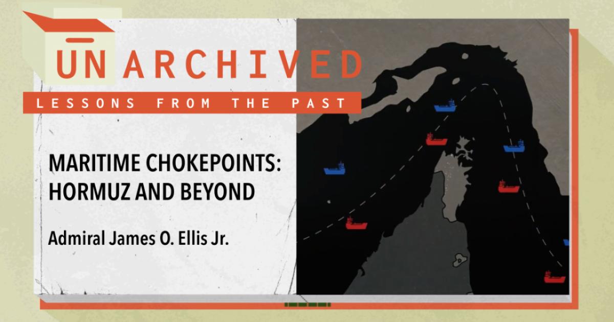 Maritime Chokepoints: Hormuz and Beyond