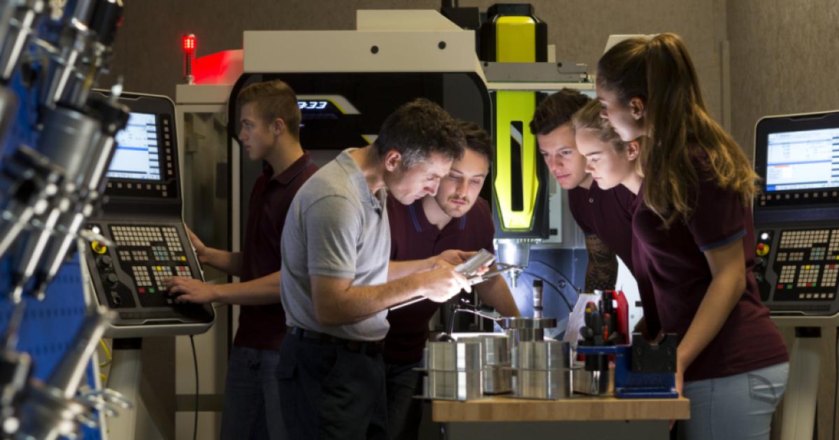 Group Tuition on Precision Measurement Instruments stock photo