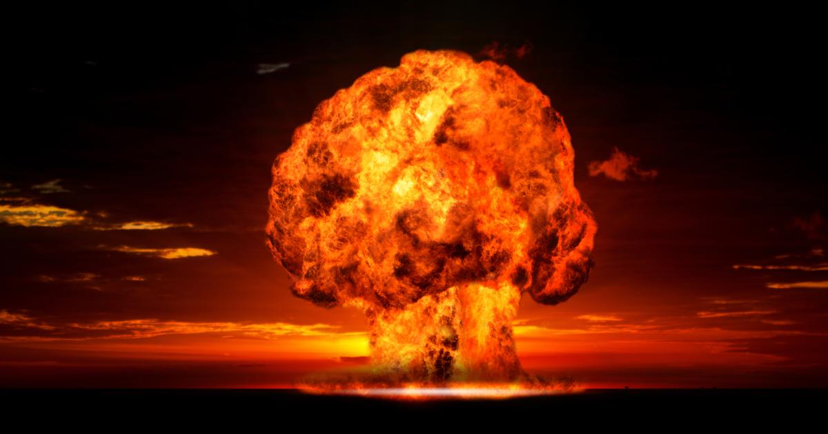 Nuclear bomb's tell-tale mushroom cloud