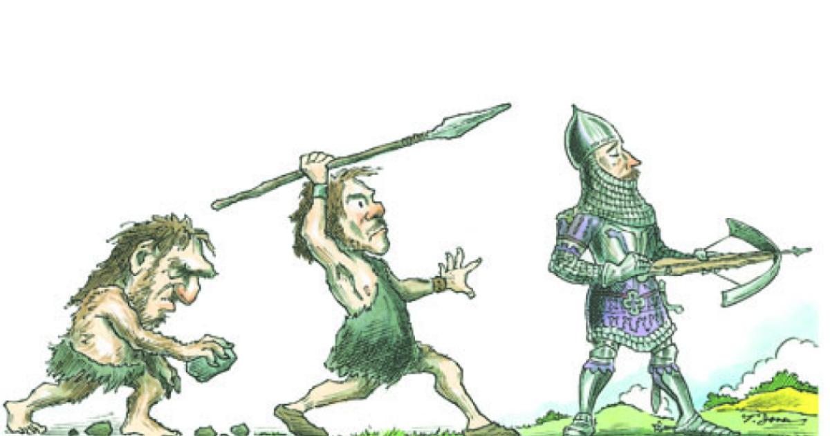 men with different weapons