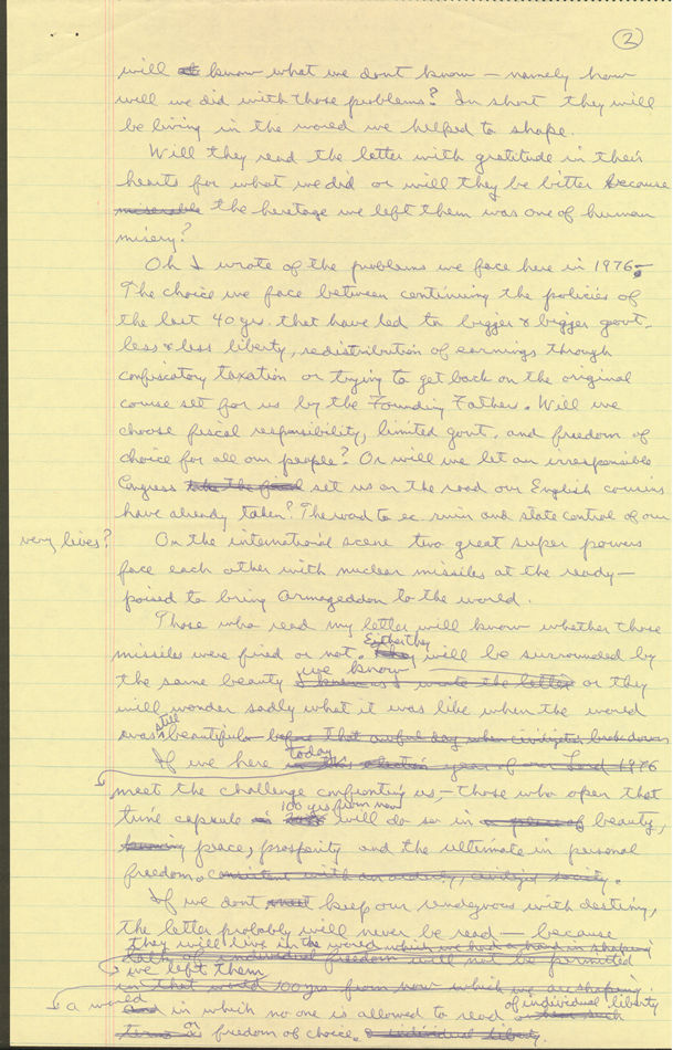 Ronald Reagan's Handwritten Page 2