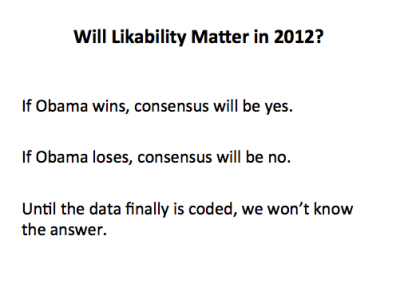 Is Mitt Romney Likable Enough?by Morris P. Fiorina
